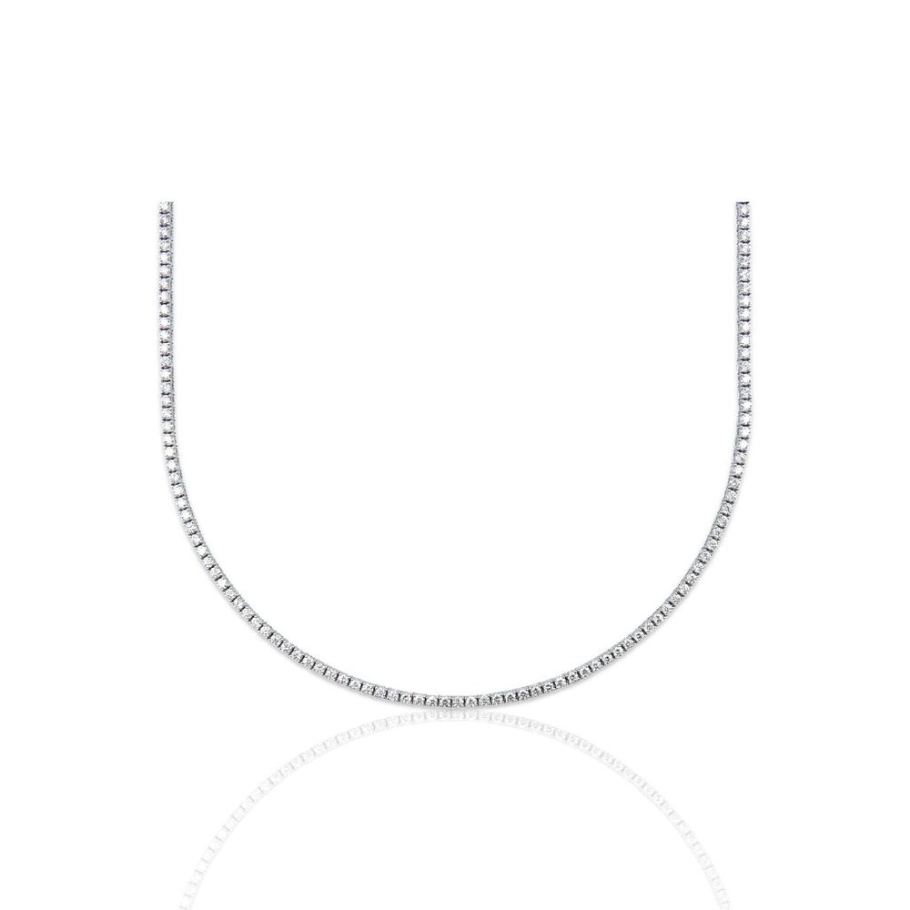 18K White Gold Diamond Necklace